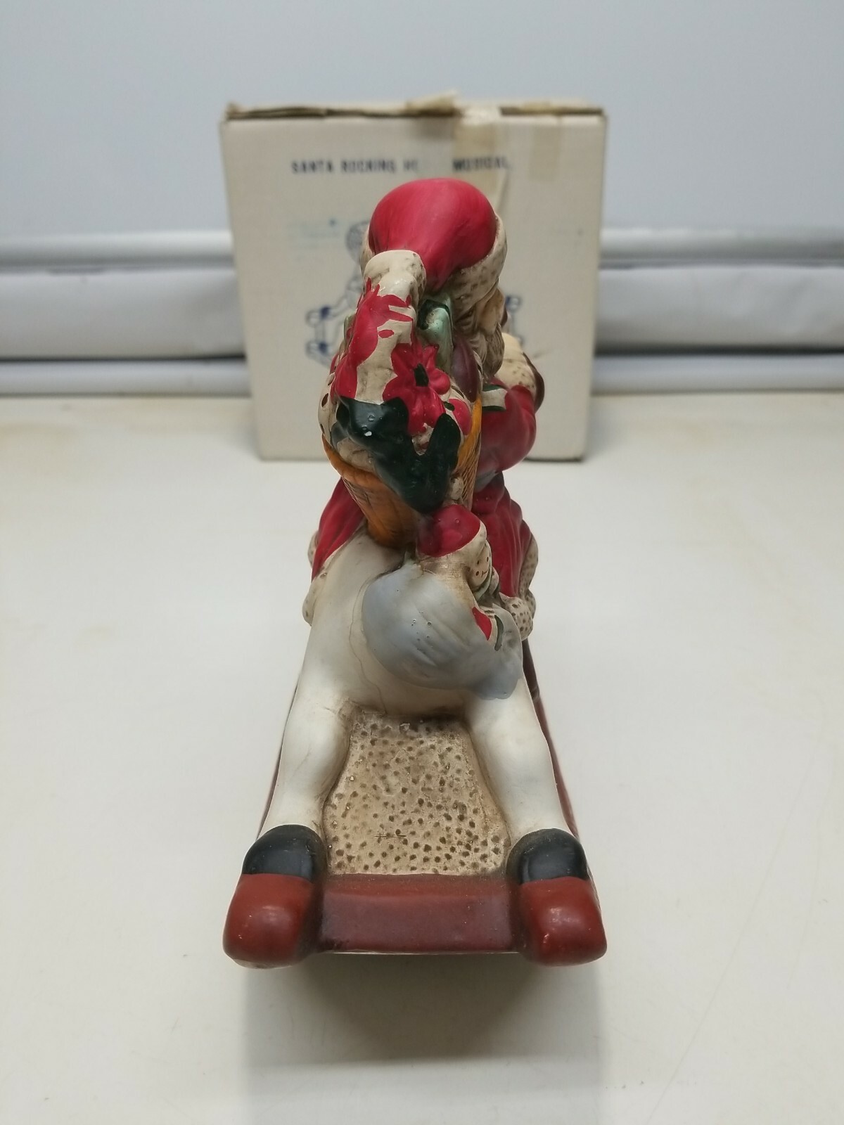 Vintage Santa Rocking Horse Musical Plays 