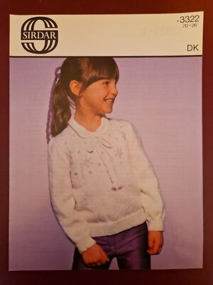 Sirdar - DK - Kinder Mädchen Pullover - Original Strickanleitung - K174
