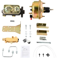 Zinc 7" Power Brake Booster Master Cylinder Disc Kit For 1960-1966 Ford Falcon