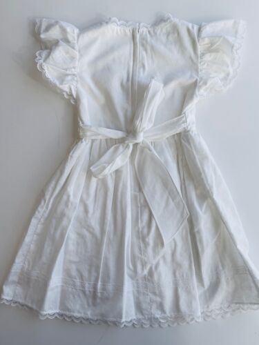 VTG GUNNE SAX JESSICA MCCLINTOCK WHITE COTTON&LACE BOWS PRAIRIE DRESS*GIRL'S 4 - Picture 6 of 7