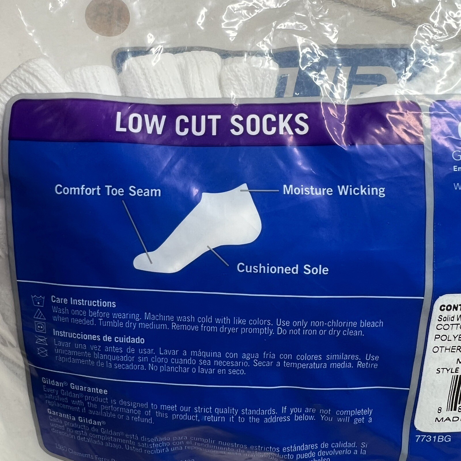 Gildan Mens Low Cut Socks 6 Pair Shoe Size 612 White Moisture Wicking NWT 883096033547 eBay