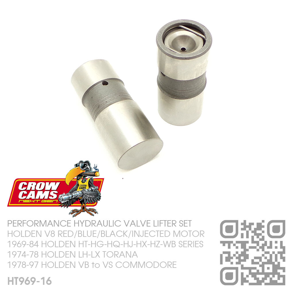 CROW CAMS HYDRAULIC VALVE LIFTERS V8 253 & 308 RED MOTOR [HOLDEN LHLX