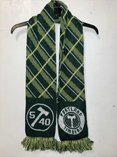 Ruffneck Portland Timbers Scarf Green Plaid Fringe 5/40 2015 MLS Soccer