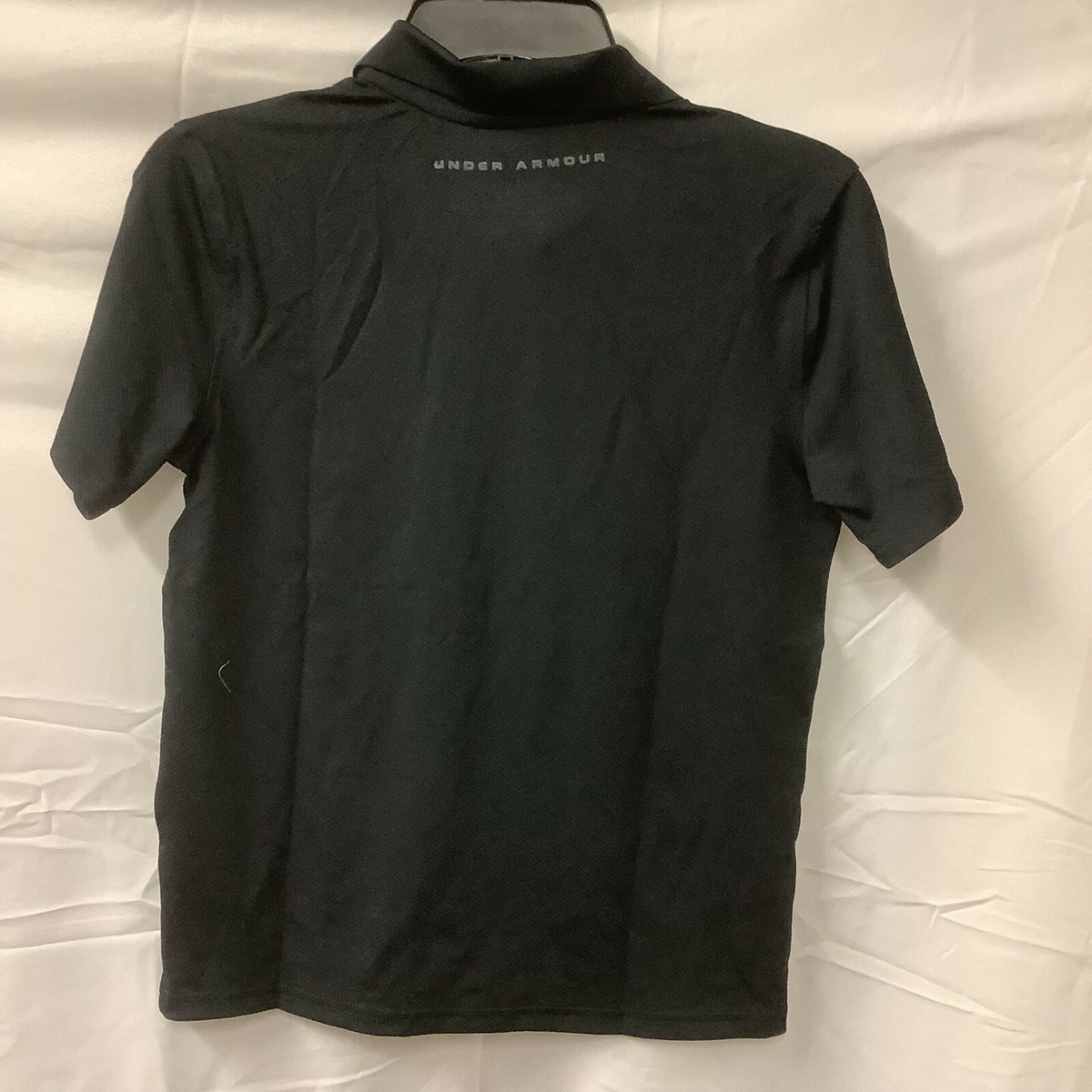 Under Armour Heatgear Boys Black Short Sleeves Collared Polo