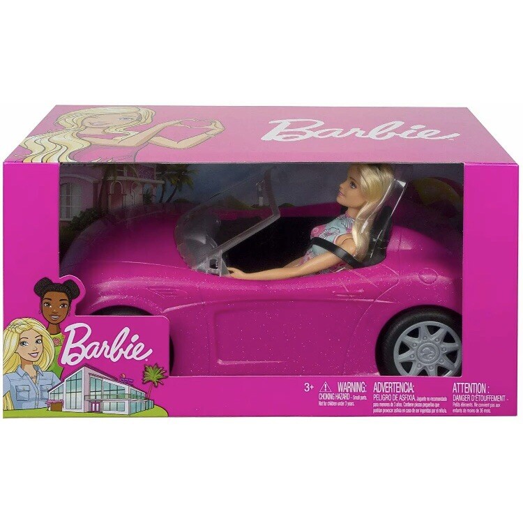 Barbie Convertible Car and Doll Playset Boxed Sealed