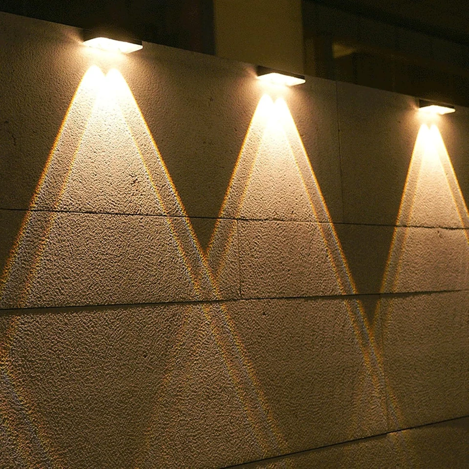 1-8PK LED Solar Power Fence Lights Deck Door Wall Stair Step Outdoor Garden Lamp - Image 3 of 4