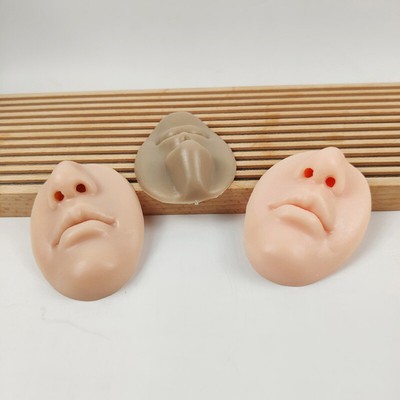 3D Silicone Tattoo Face Lips Model Practice Skin Nose Makeup Cosmetic Trainijo