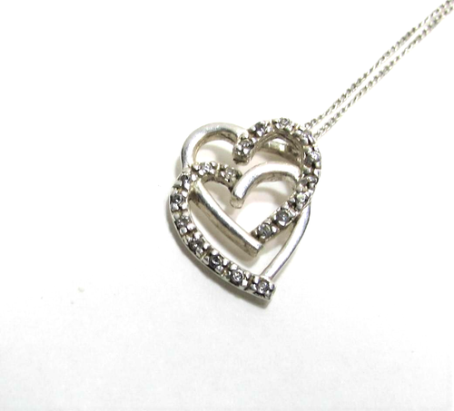 Tuscany Silver Pendente donna in argento sterling con cuore lucido su