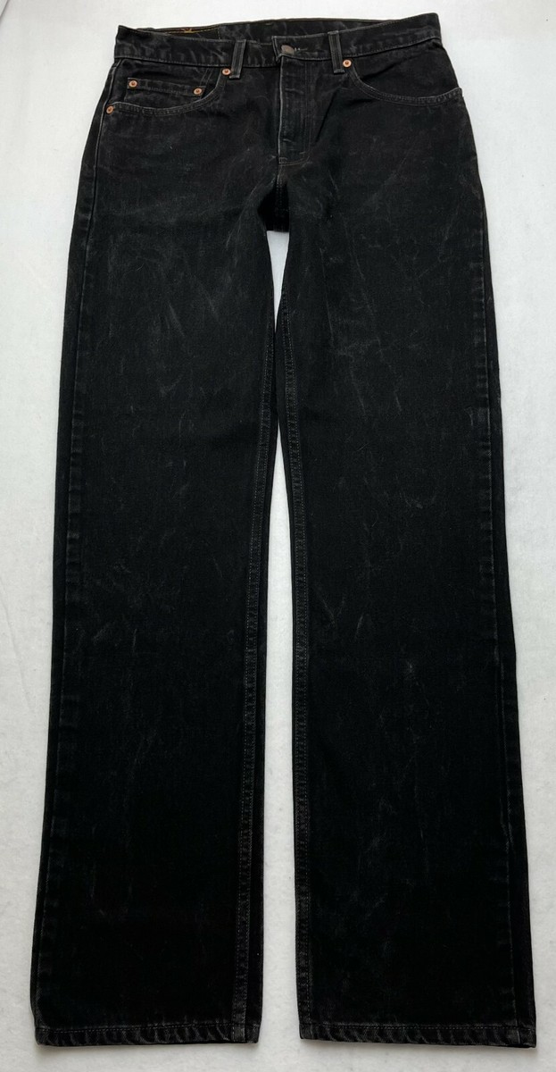 H639 Vtg 1998 USA Levi's 505 Black Jeans tag sz 32x34 H639 Vtg 1998 USA Levi's 505 Black Jeans tag sz 32x34