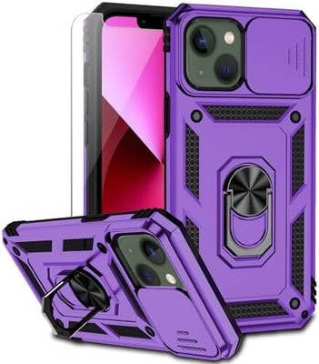 for iPhone 13 Mini Case with Camera Lens Cover HD Screen Protector, Dual Layer M