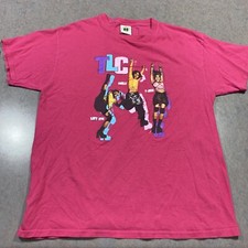 TLC Cross Colours Large Pink Short Sleeve Shirt 100 Cotton