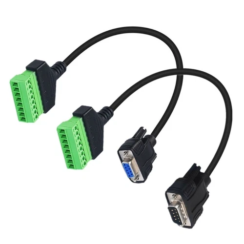 Sturdy DB9P RS232 to 8P Terminals Analogs Signal Cable for RS232 Connection
