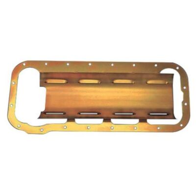 Milodon 32224 Windage Tray Steel Gold Iridite Louvered For Ford Big Block