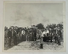 Antique VTG 8x10 B&W Photo 1900 GOLF GOLFER Fulmer Estate RARE Covered Wagons