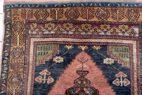 Alfombra turca anatolia vintage hecha a mano 3,7' x 5,6' (113 cm x 173 cm), años 70 - 1C10 - Imagen 8 de 11