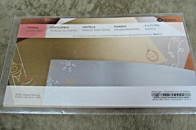 NEW Creative Memories Twinkle Photo Mats 8 1/2'' x 4 1/2'' Holiday Christmas NIP