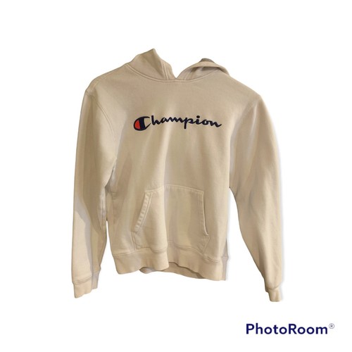 Youth Boys White Champion Hoodie With Pocket Boys XL