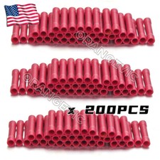 200Pcs Insulated Straight Butt Connectors Electrical Wire Crimp Terminal 22-18Ga