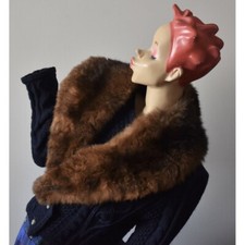 COLLO VINTAGE DI PELLICCIA VERA