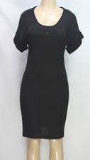 Calvin Klein Women's Sweater Dress Short Sleeve Black Size S