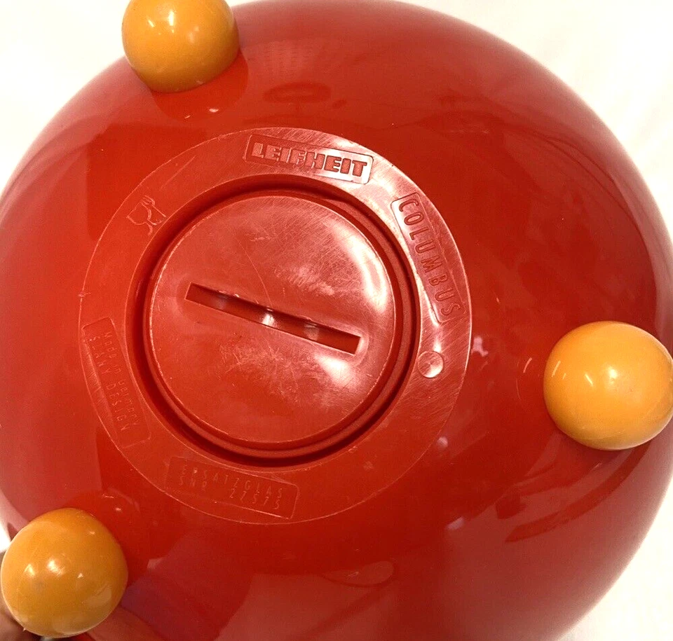 Jarra de café termo vintage roja naranja Leifheit Columbus 1,2 litros Alemania 9" Foto 4 de 4