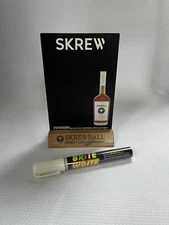 SKREWBALL Peanut Butter Whiskey Table Top Display Menu Mini Chalkboard w/ Pen