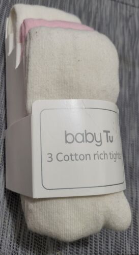 3 PAIRS Baby Cotton RICH Plain Tights