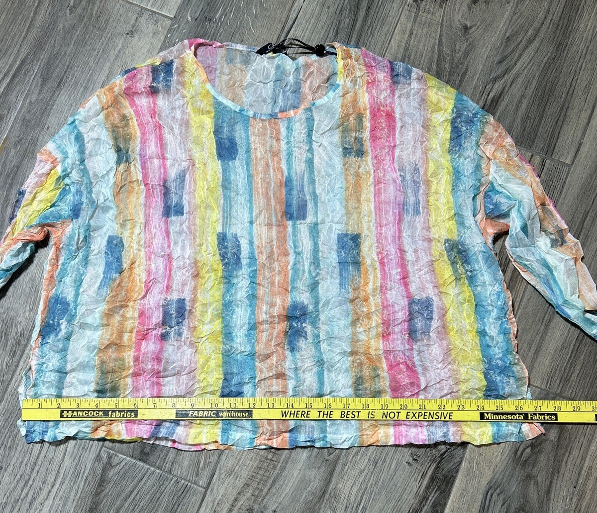 Charlie B Sheer Top Multicolor Stripe Sz xL | eBay