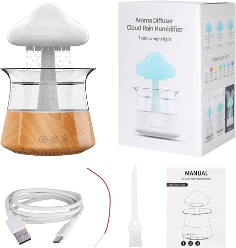 Rain Cloud Humidifier Water Drip Diffuser Aromatherapy Humidifier w/ 7 Colors US - Bild 15 von 44