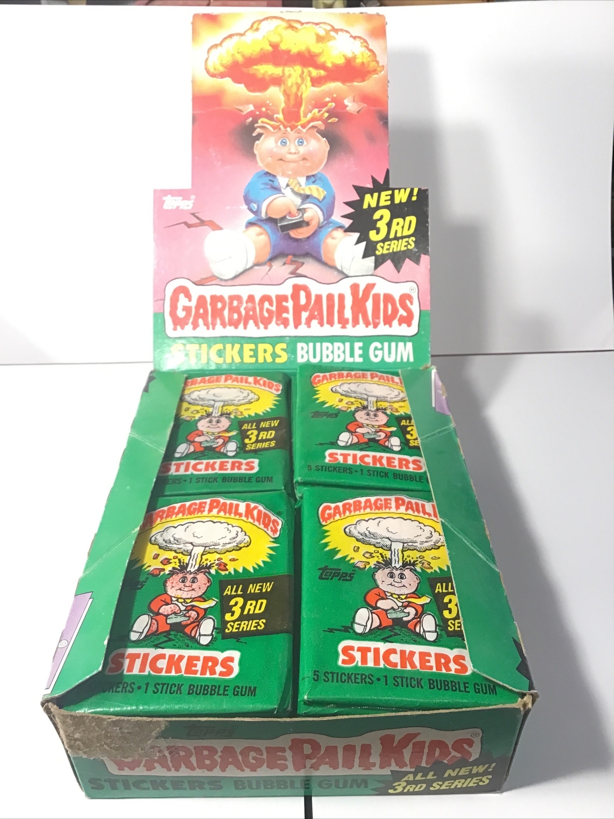 1 Full Box Vintage GARBAGE PAIL KIDS Stickers 3rd Series 48 UNOPENED