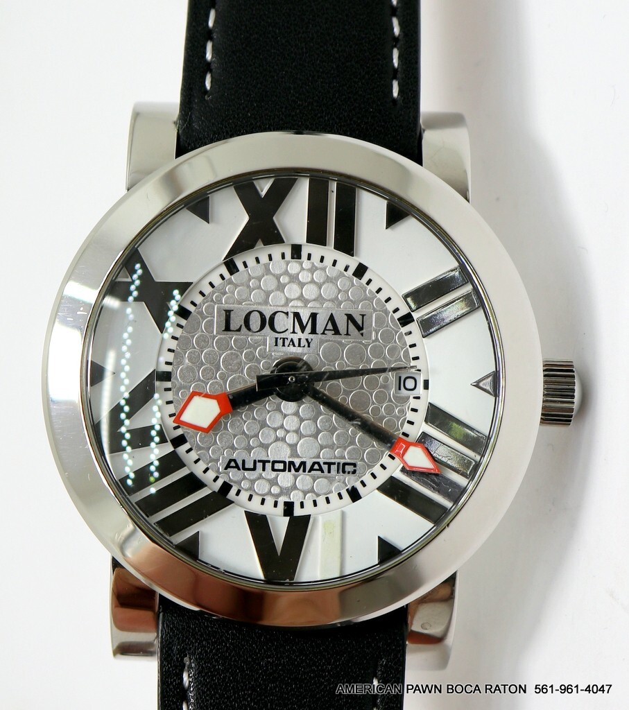 Locman Toscano Collection Ref #290 Watch Steel Roman Dial Automatic 45mm  READ
