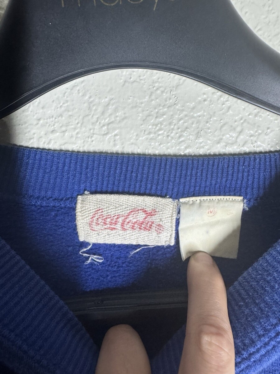 Coca-Cola Vintage Logo Sweater 1980s Blue Stripe Unisex | eBay