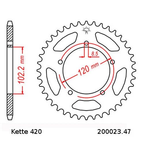 Juego de cadenas Aprilia RS 50 Extrema réplica 99-03 cadena RK 420 122 abierta 12/47 Foto 3 de 4