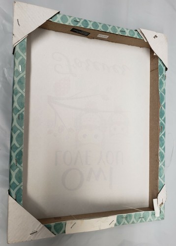 1 KITCHEN CANVAS WALL FRAME, app.10" x 12", 2 OWLS ON TREE, OWL LOVE YOU FOREVER - Picture 7 of 8