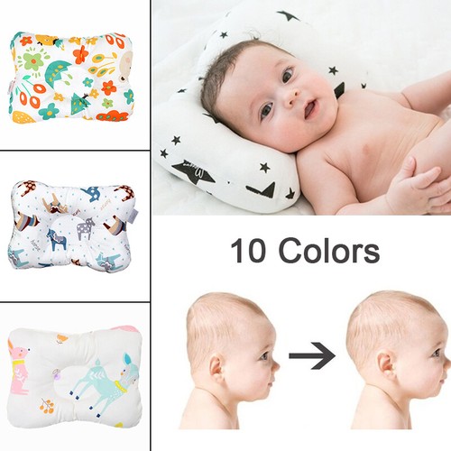Newborn Infant Baby Cot Pillow Bed Antiflat Head Cushion In Crib Neck
