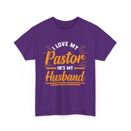Pastor Husband T-Shirt, Christian Faith Shirt, Jesus Lover Pastor Spouse Top - Picture 11 of 15