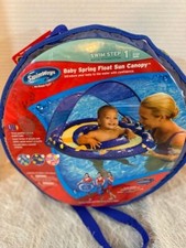 Swimways Baby Spring Float Pool w/Adjustable Sun Canopy 9-24 Mo. Rubber Ducky