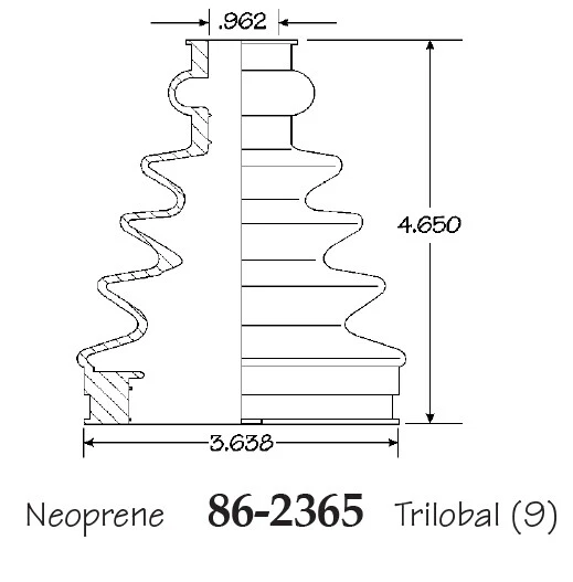 Bota de eje CV interior y exterior para Saab 9-5 2002-2004 A/T Foto 2 de 4