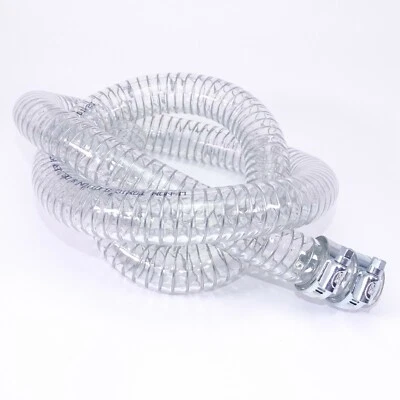AUTOSILICONEHOSES Heavy Duty Wire Reinforced Flexible PVC Hose Pipe - Water Air Fuel - With Clips