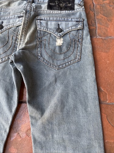 Y2K True Religion Ricky Super Distressed T Rope Jeans Men's 32 Made in USA - Picture 13 of 19