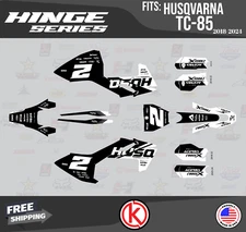Graphics Kit for Husqvarna TC85 (2018-2022) Hinge Series - White