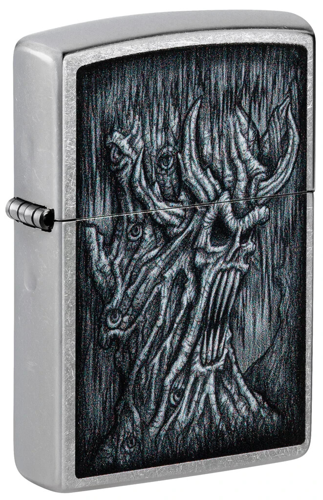 Zippo 48681, Evil Tree Design, Street Chrome Finish Lighter, | eBay