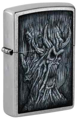 Zippo 48681, Evil Tree Design, Street Chrome Finish Lighter, | eBay