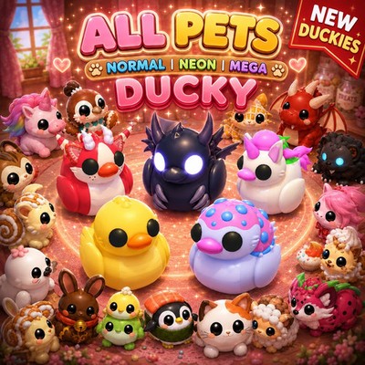 | Strawberry Shortcake Ducky, Unicorn Ducky | Adopt From Me! ( SAME DAY DELIVERY