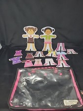 MELISSA DOUG MAGNETIC WOODEN DRESS-UP PR OF REVERSIBLE DOLLS SET 20 PIECE SET