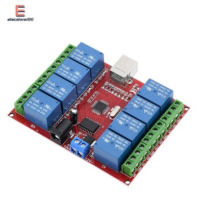 5/12V USB Relay 1/2/4/8CH Programmable Computer Control Relay For Smart Home New