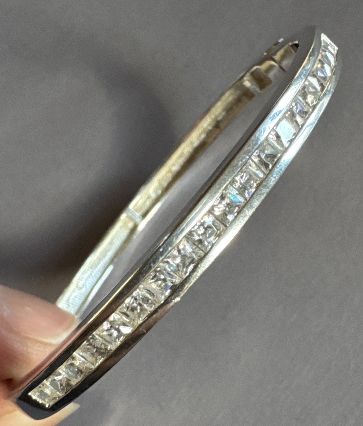 Sterling Silver 925 Hinged Bangle Simple Design S… - image 16