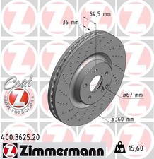 ZIMMERMANN Bremsscheibe 400.3625.20 f&uuml;r MERCEDES-BENZ