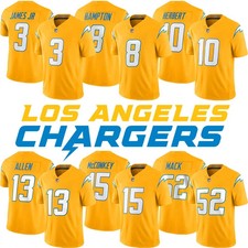 Men's Chargers 2025 Gold Alternate Charger Power Stitched Player Jersey S-3XL