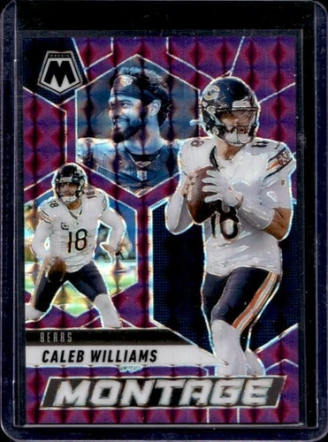 2025 Panini Mosaic Caleb Williams Montage Purple Prizm #/49 Bears